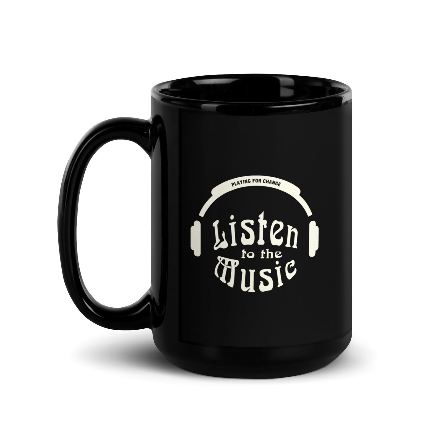 Listen to the Music Black Mug