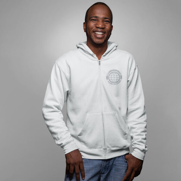 Peace Headphones Photo Zip Hoodie
