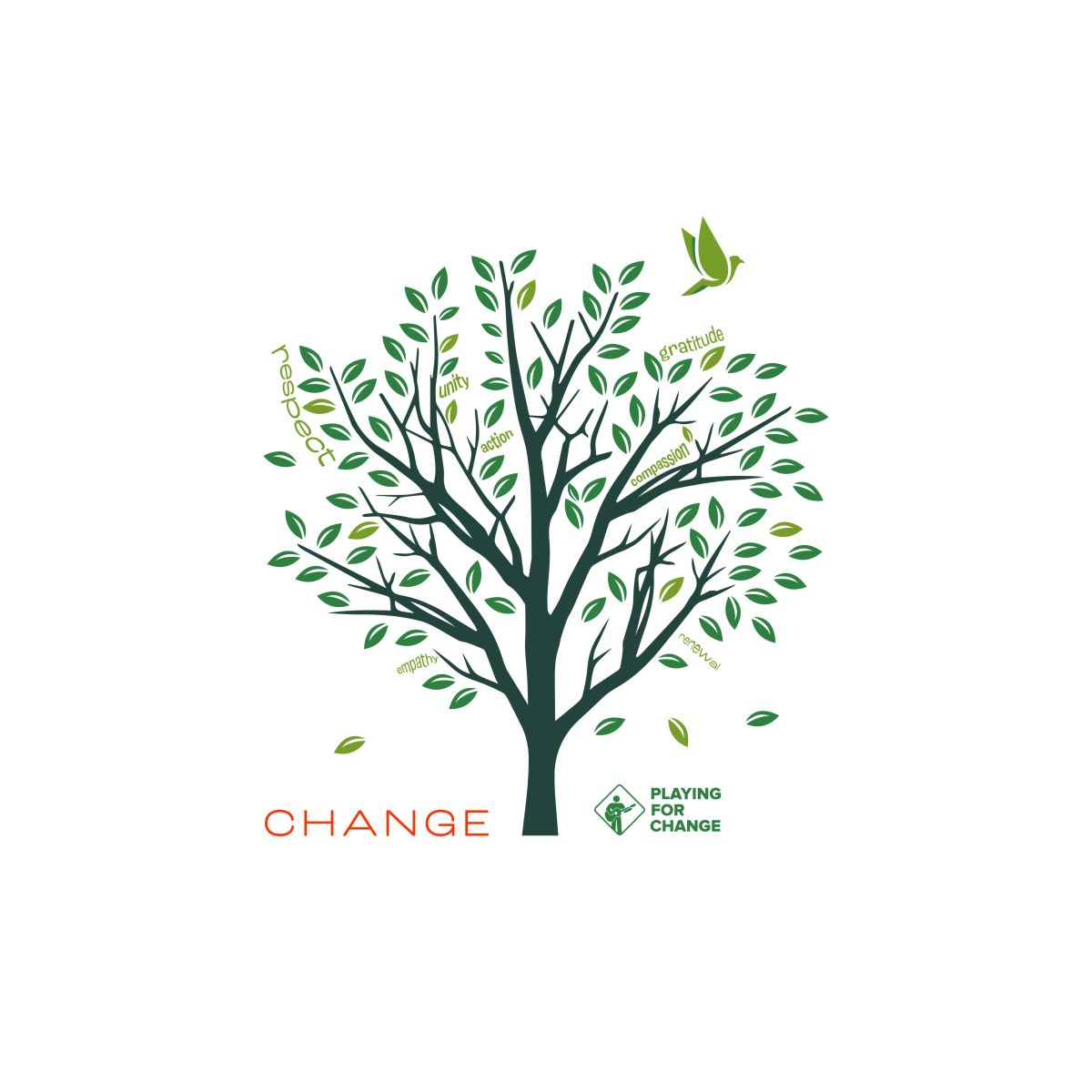 Playing For Change - Change Dark Grey (Choice of Style)