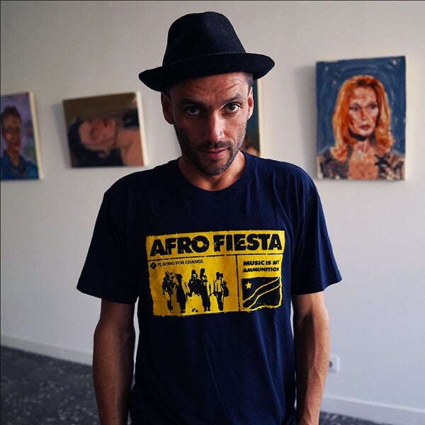 Afro Fiesta T-Shirt Navy