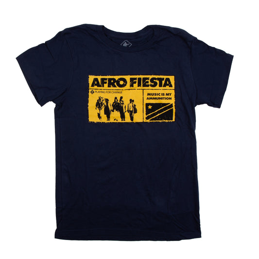 Afro Fiesta T-Shirt Navy