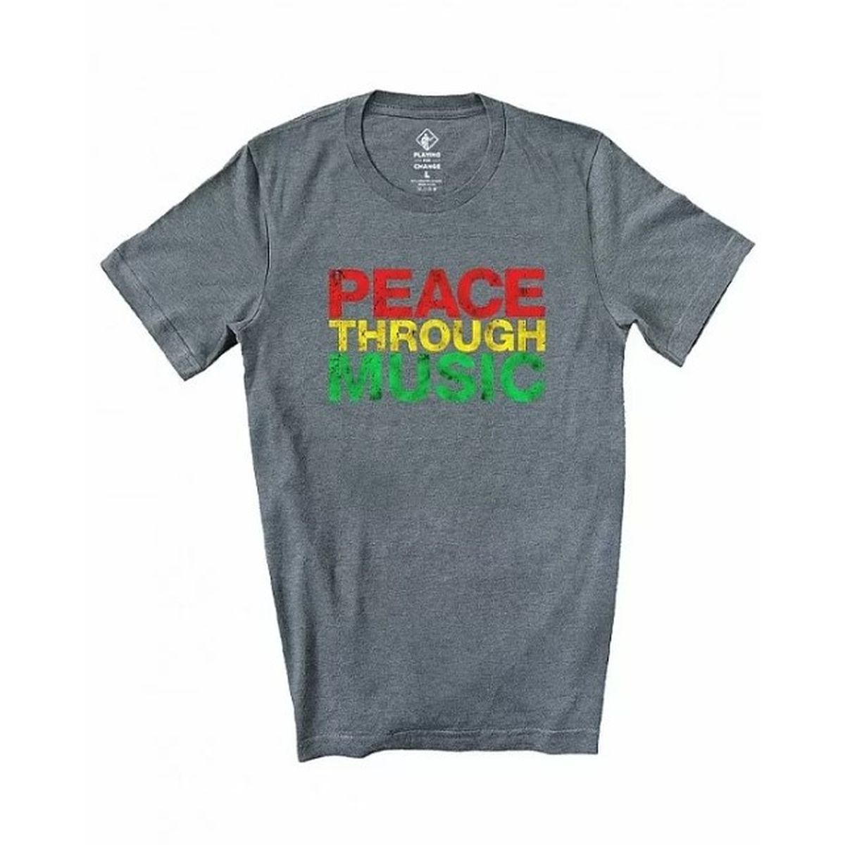 Peace Through Music Deep Heather T-Shirt