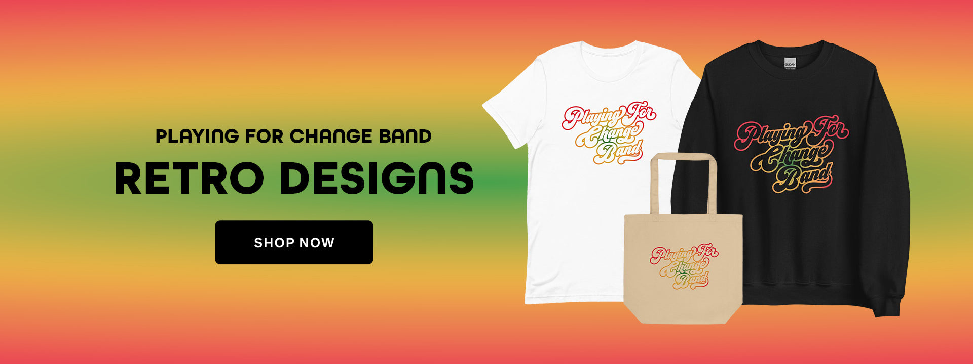 Playing for Change band retro designs. Shop now.