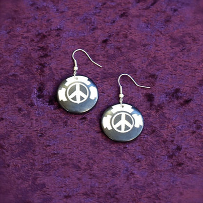 Yak Bone Peace Earrings