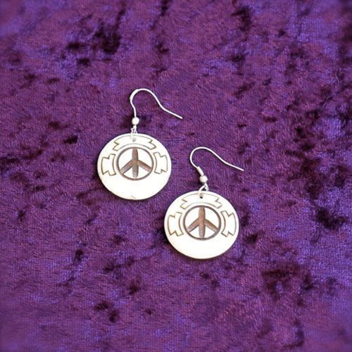 Yak Bone Peace Earrings