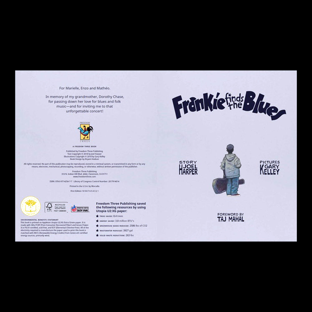 Frankie finds the Blues Children’s Book (Hardcover) by Joel Harper Illustrated by Gary Kelley