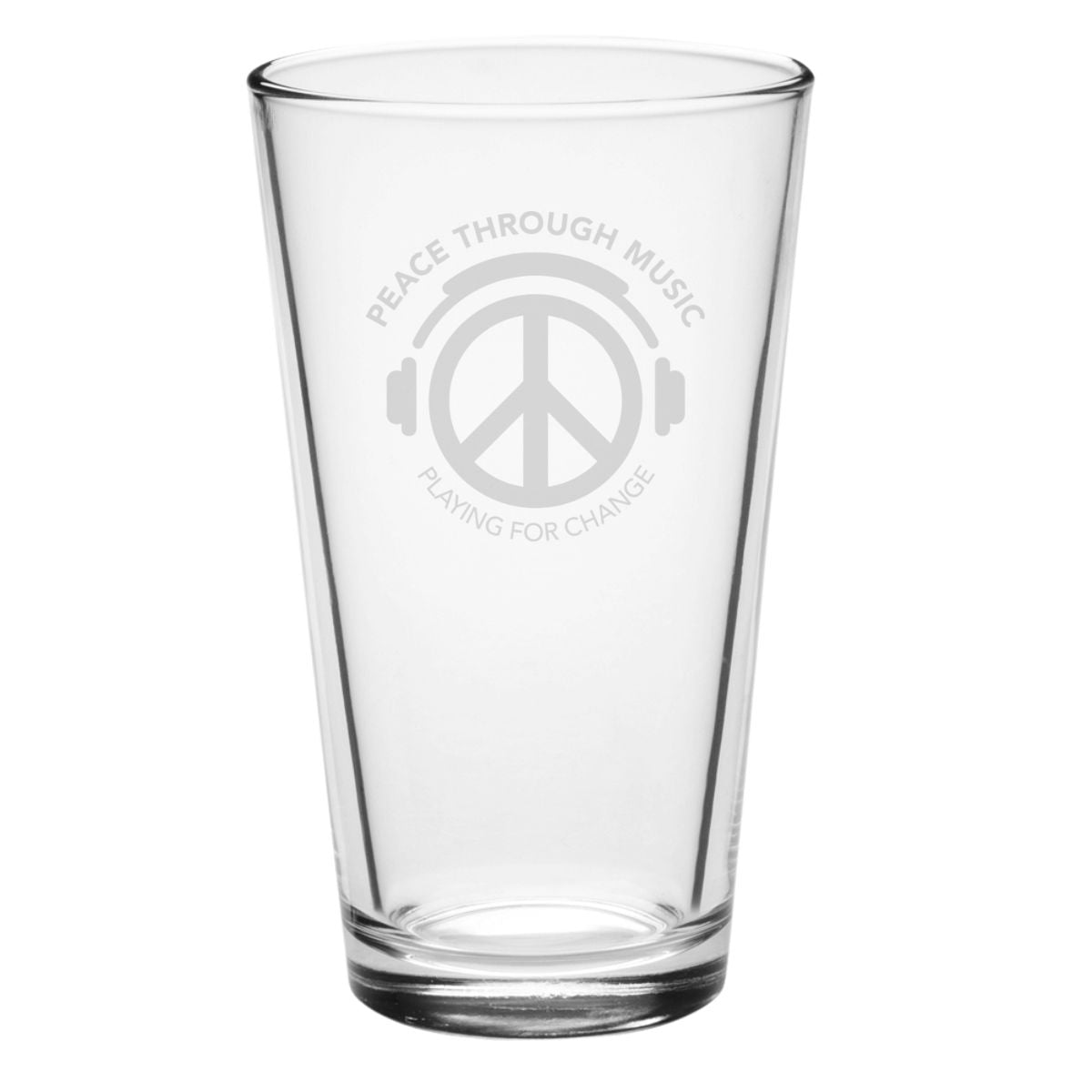 Peace Symbol Laser Engraved Pint