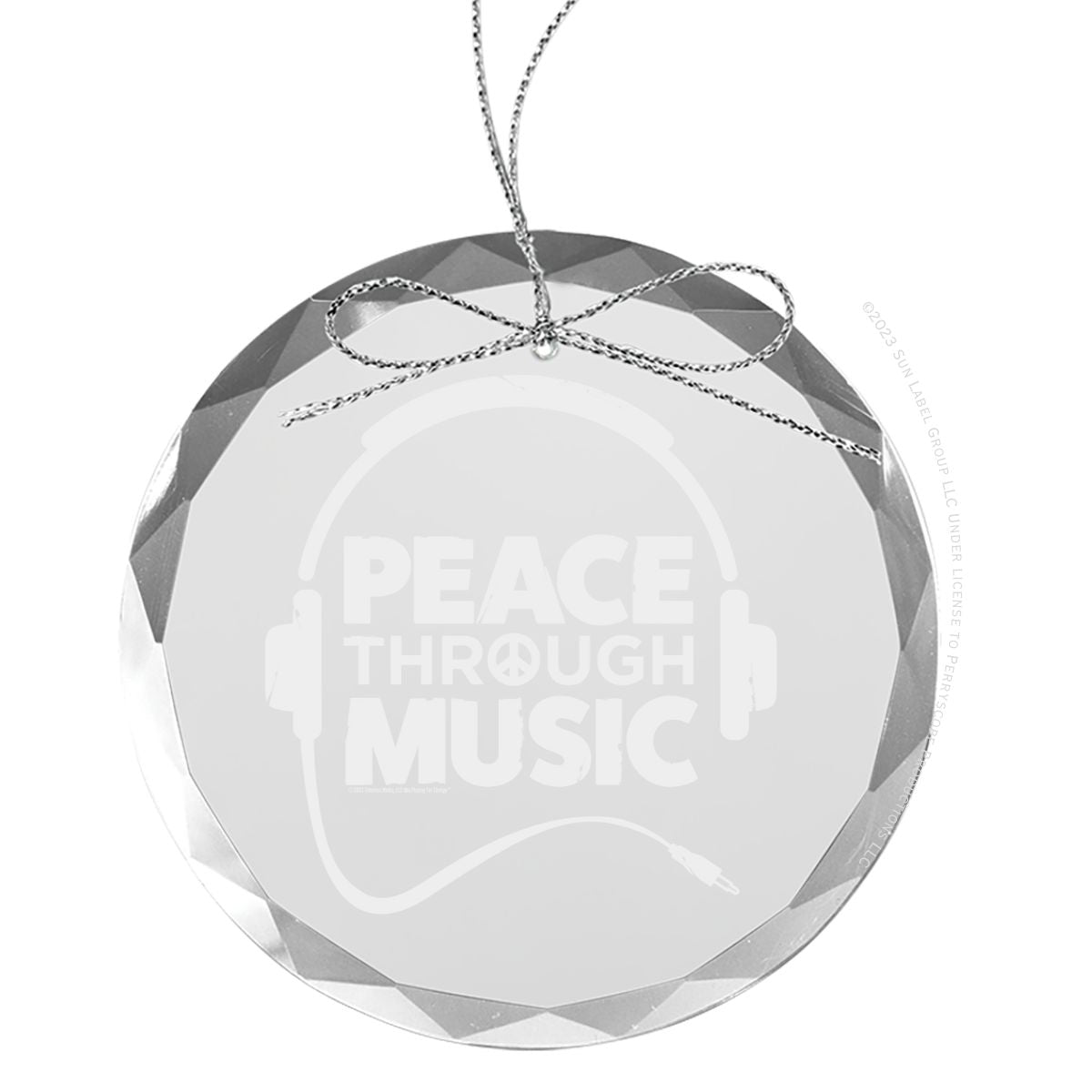 Plugged In Laser-Etched Round Glass Ornament