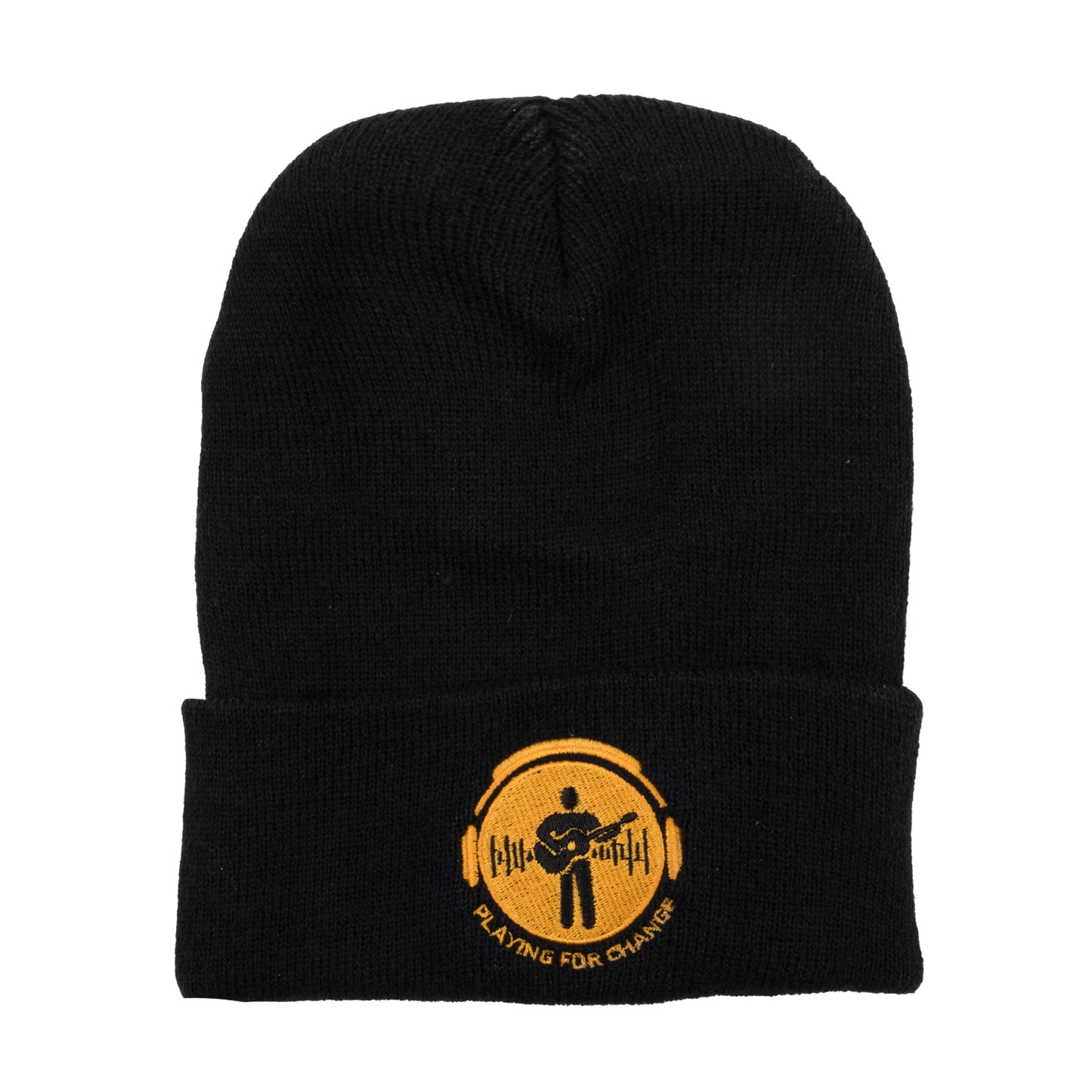 Yellow Logo Cuffed Beanie