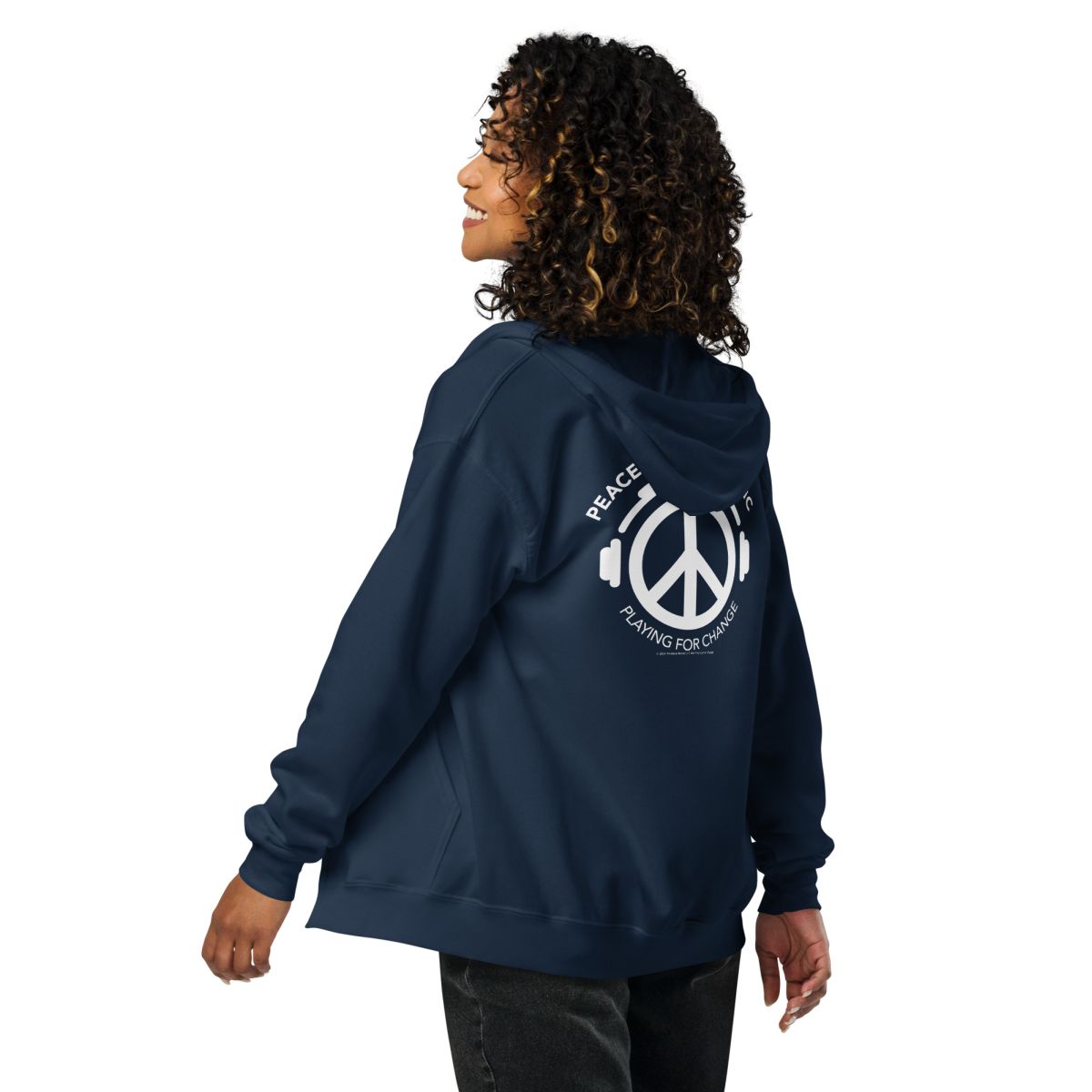 Peace Through Music Zip Hoodie