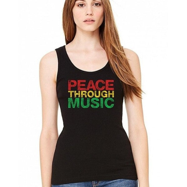 Peace Through Music Black Tank