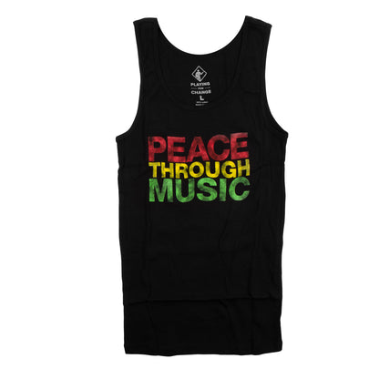 Peace Through Music Black Tank