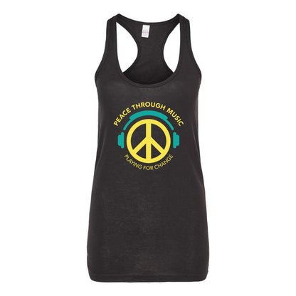 Peace Headphones Women's Tank Top - Black