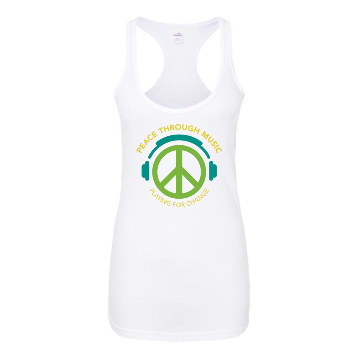 Peace Headphones Women's Tank Top - White