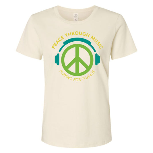 Women's Peace Headphones T-Shirt