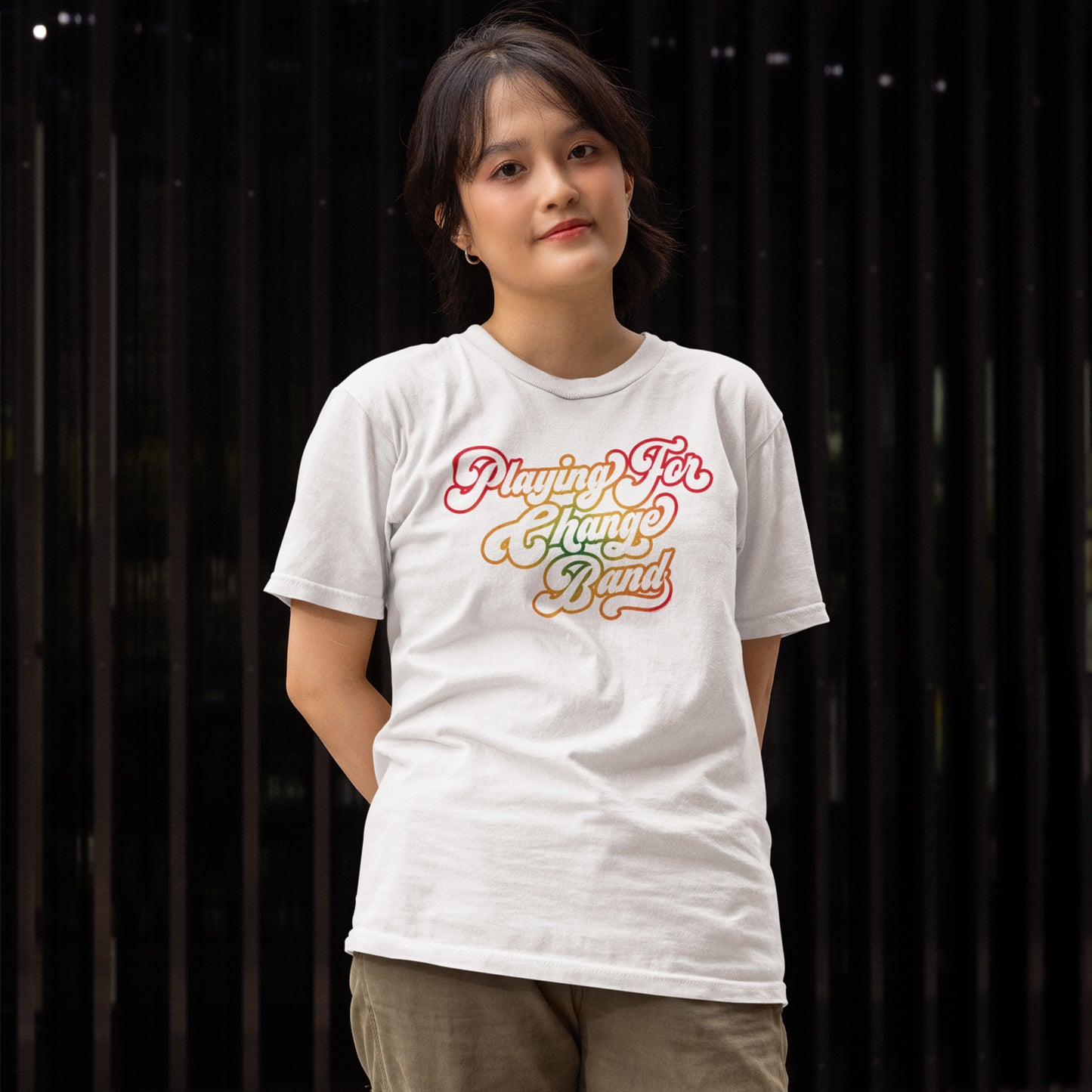 Playing For Change Retro Script T-Shirt